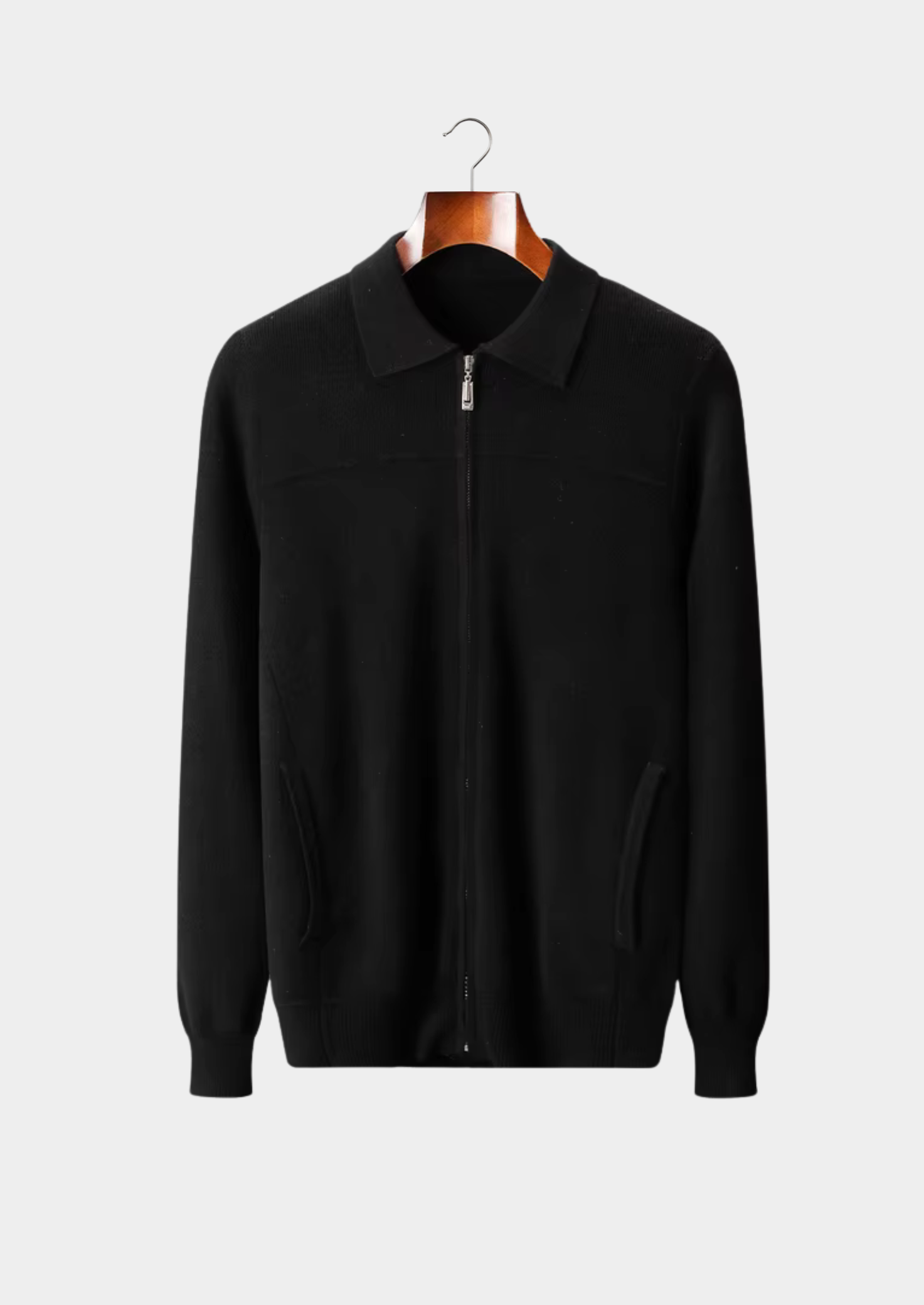 Pure Extra-Fine Merino Wool Ribbed Polo Cardigan | Castielli