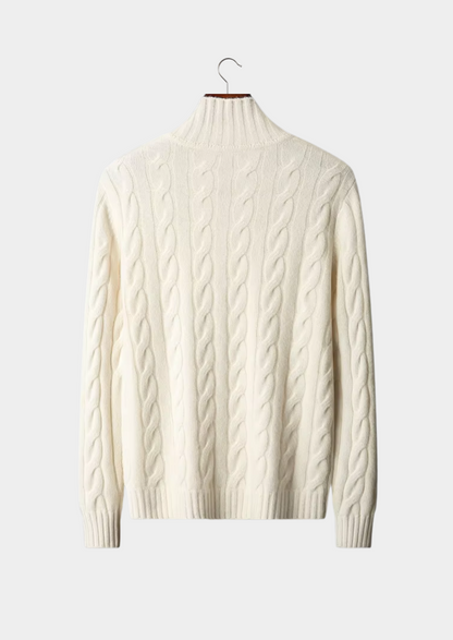 Pure Extra-Fine Merino Wool Dual-Zip Cable Cardigan | Castielli