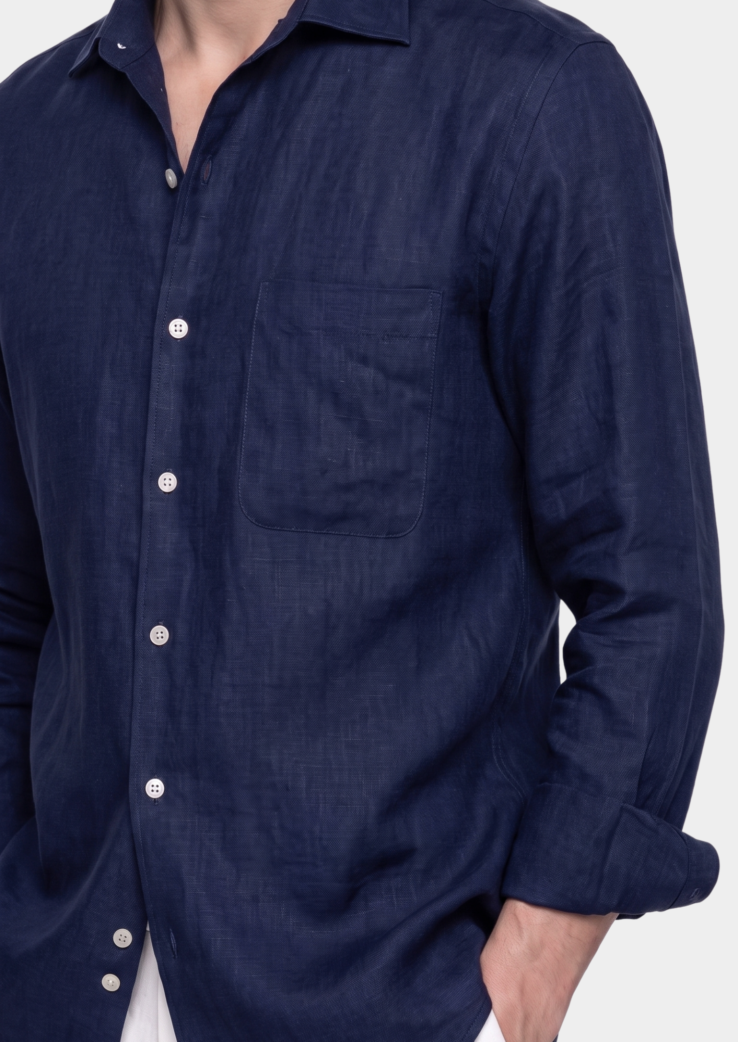 Amalfi Coastal Shirt - Navy Blue | Castielli