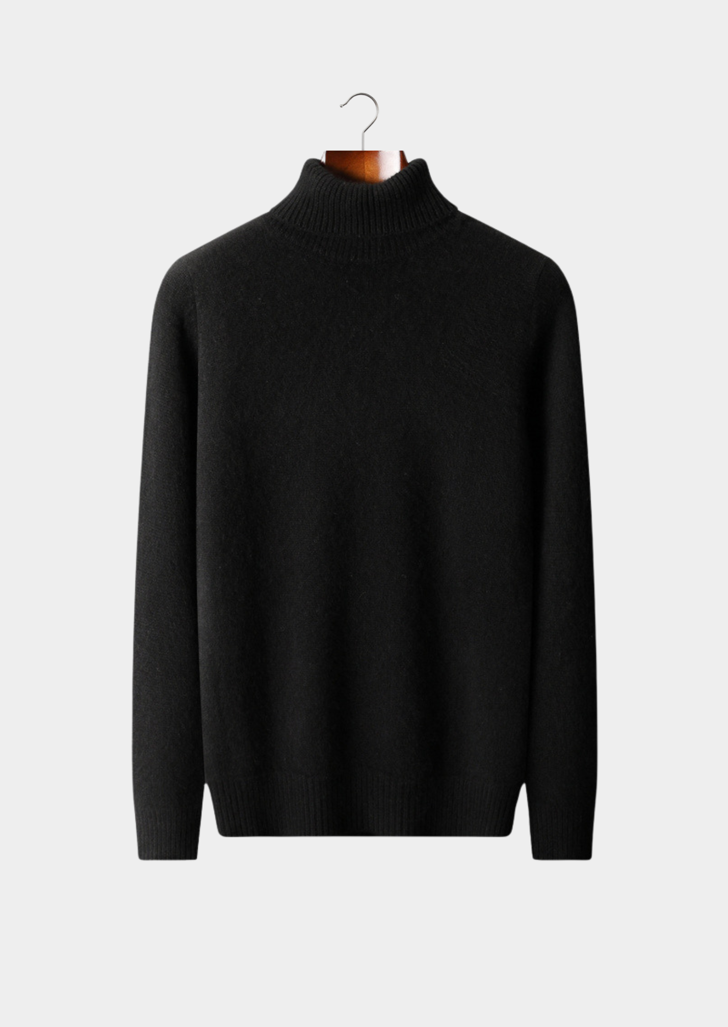 Pure Cashmere Black Essential Rollneck | Castielli