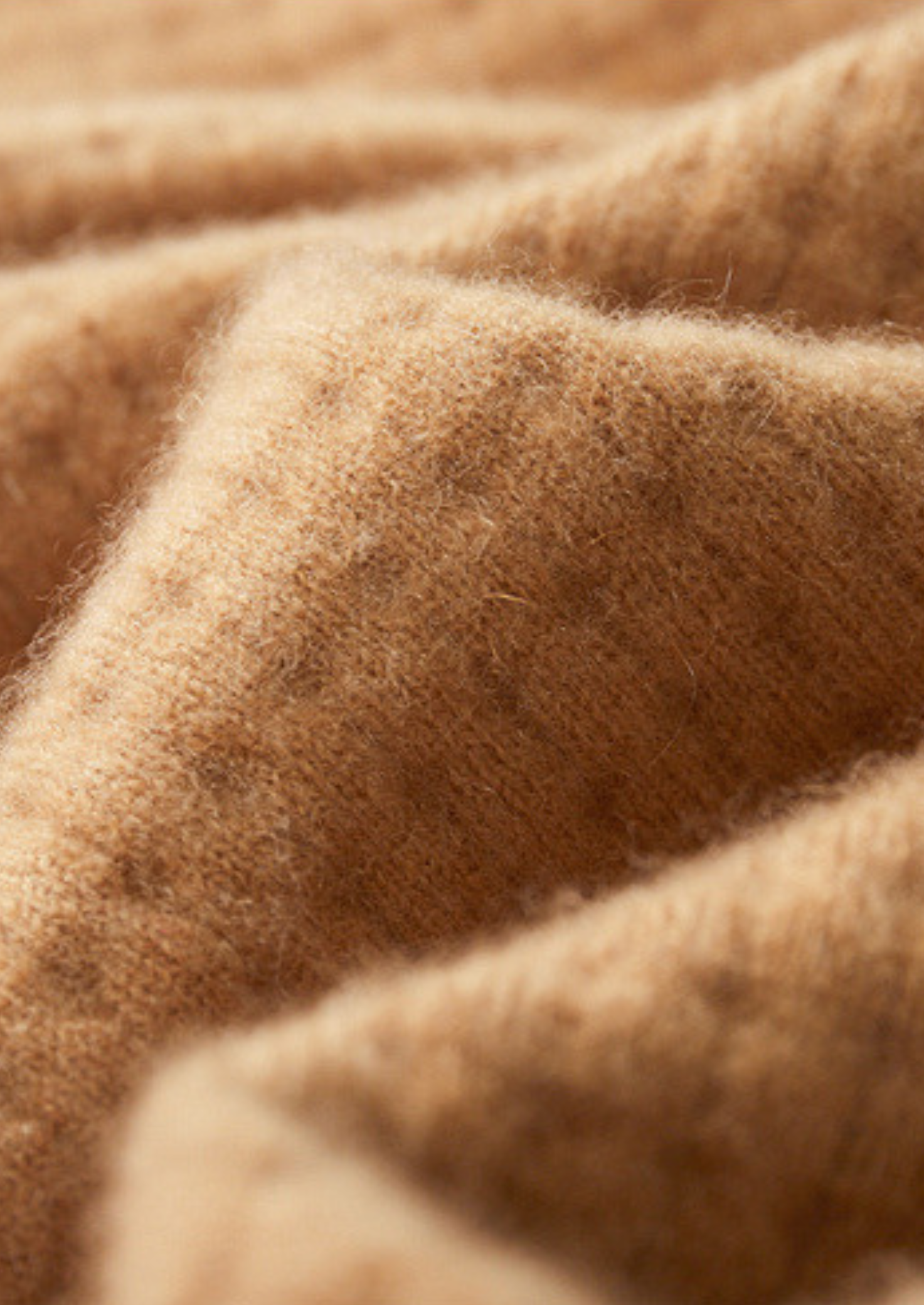 Pure Cashmere Caramel Textured Button Cardigan | Castielli