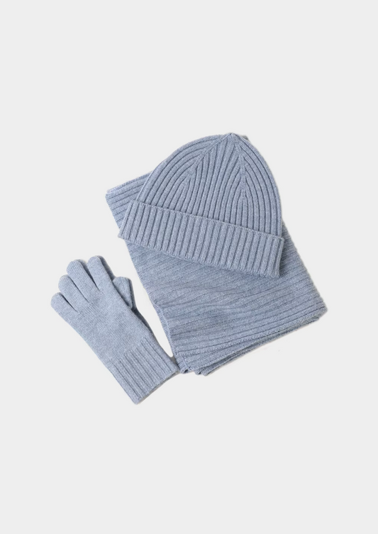 Pure Extra-Fine Merino Wool Wintertime Essentials - Light Blue | Castielli