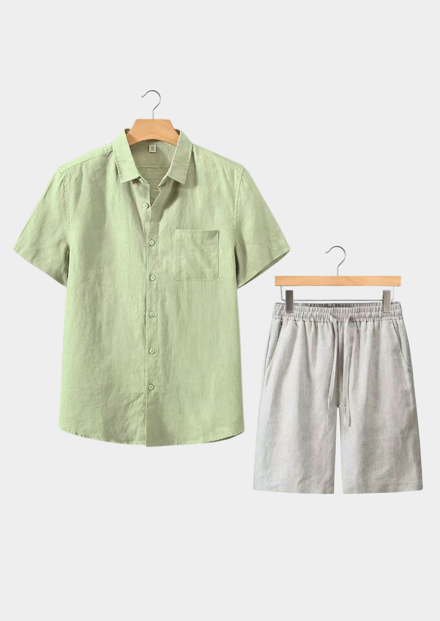 Dolcevita Shortsleeve Summer Set - Mint Green/beige | Castielli