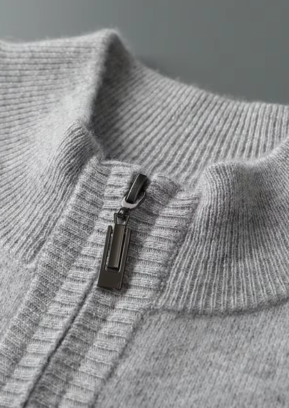 Premium Cashmere Essential Half-Zip Sweater | Castielli