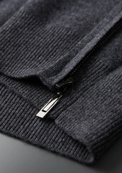 Premium Cashmere Zipper Hoodie | Castielli
