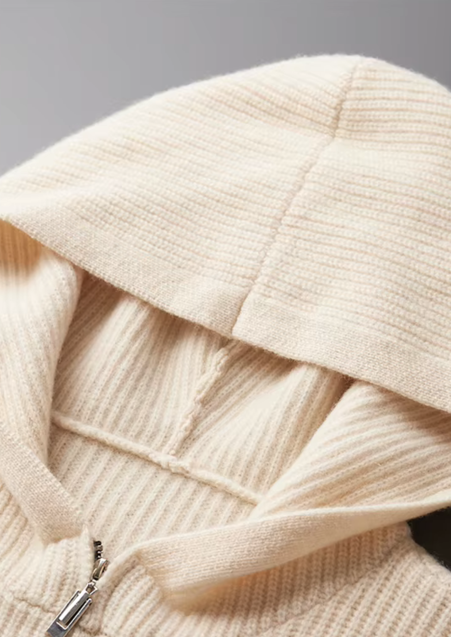 Pure Extra-Fine Merino Wool Half Zipper Hoodie | Castielli