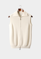 Pure Cashmere Ivory Body Warmer Vest