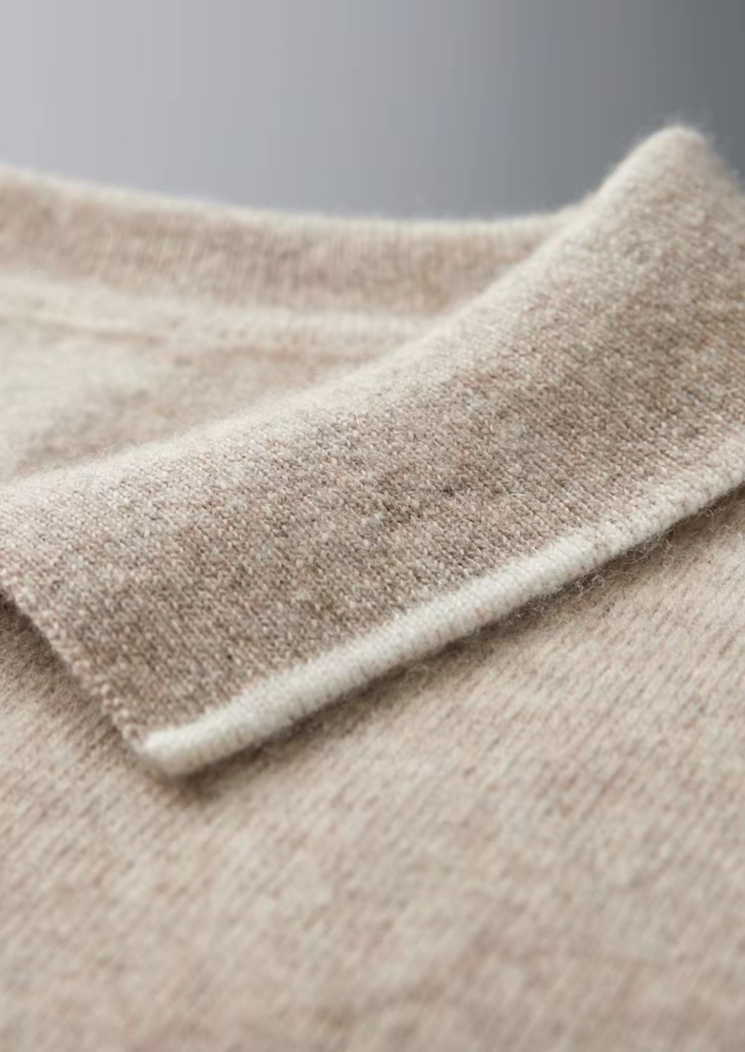 Premium Cashmere Two Tone Button Polo | Castielli