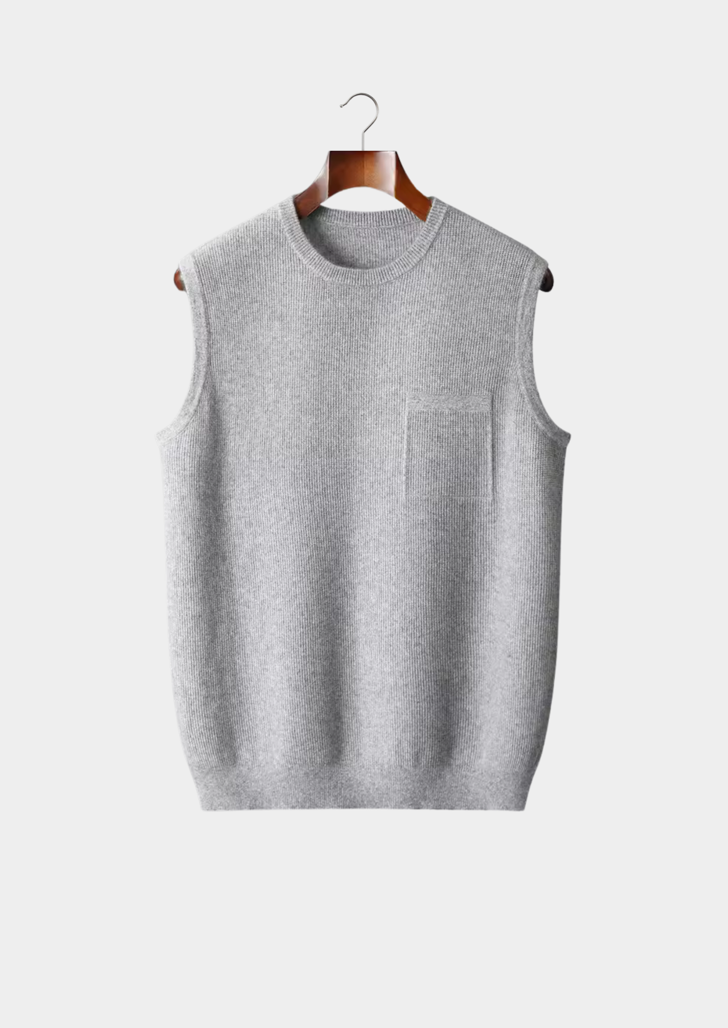 Pure Extra-Fine Merino Wool Crewneck Vest | Castielli