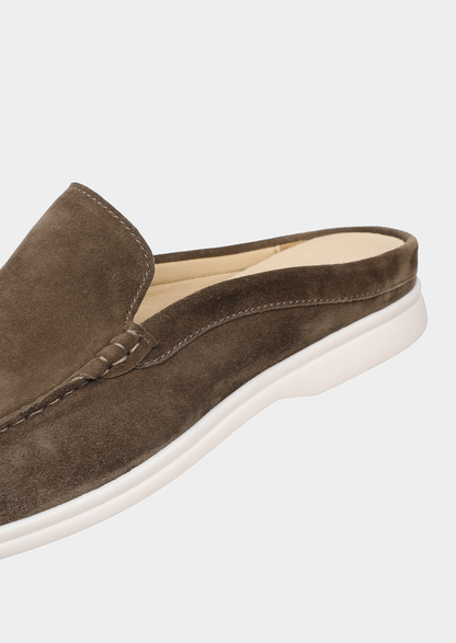 Olive Marina Suede Slipper | Castielli