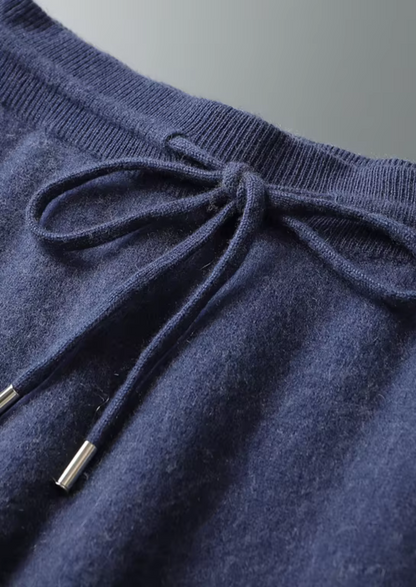 Premium Cashmere Navy Blue Milano Leisure Set | Castielli