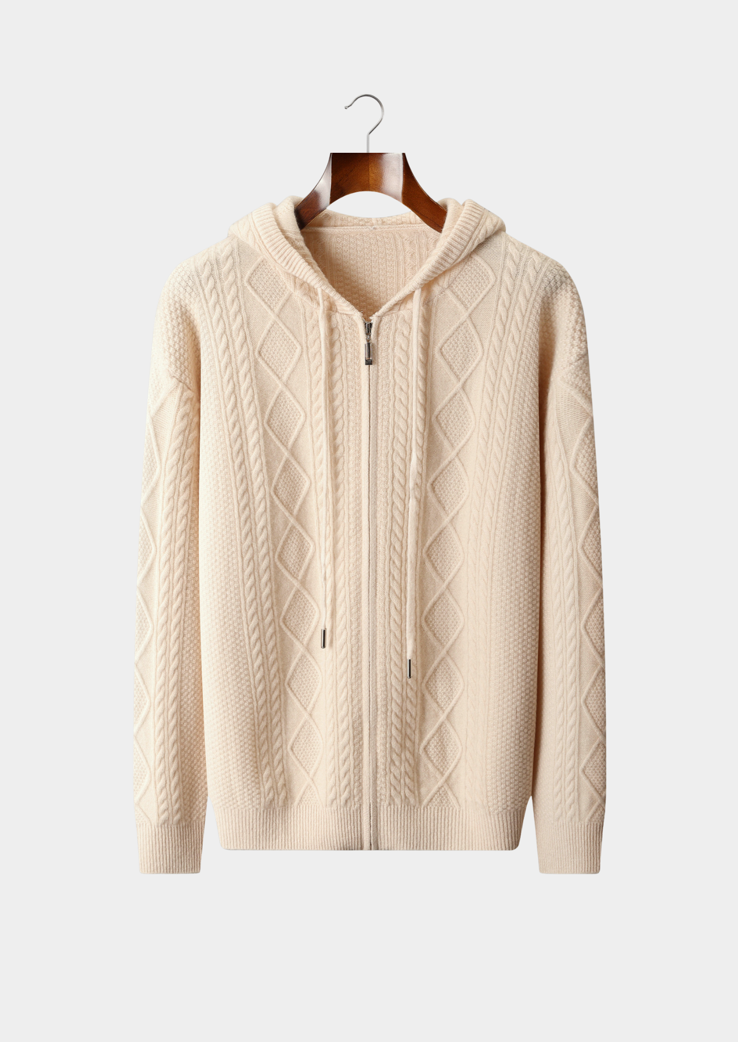 Pure Extra-Fine Merino Wool Wintertime Zipper Hoodie | Castielli