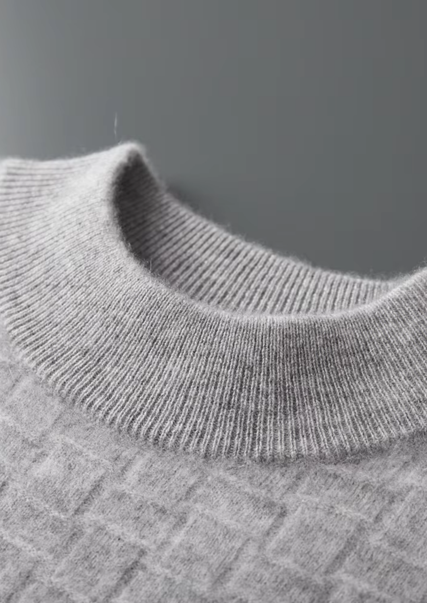 Pure Extra-Fine Merino Wool Textured Mockneck | Castielli
