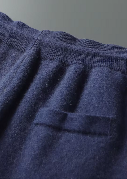 Premium Cashmere Navy Blue Milano Leisure Set | Castielli
