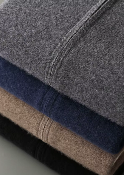 Pure Extra-Fine Merino Wool Dark Gray Damien Set | Castielli