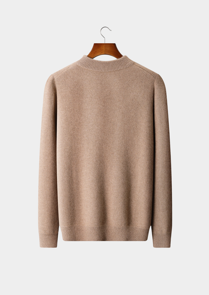 Pure Cashmere Beige Button Sweater | Castielli