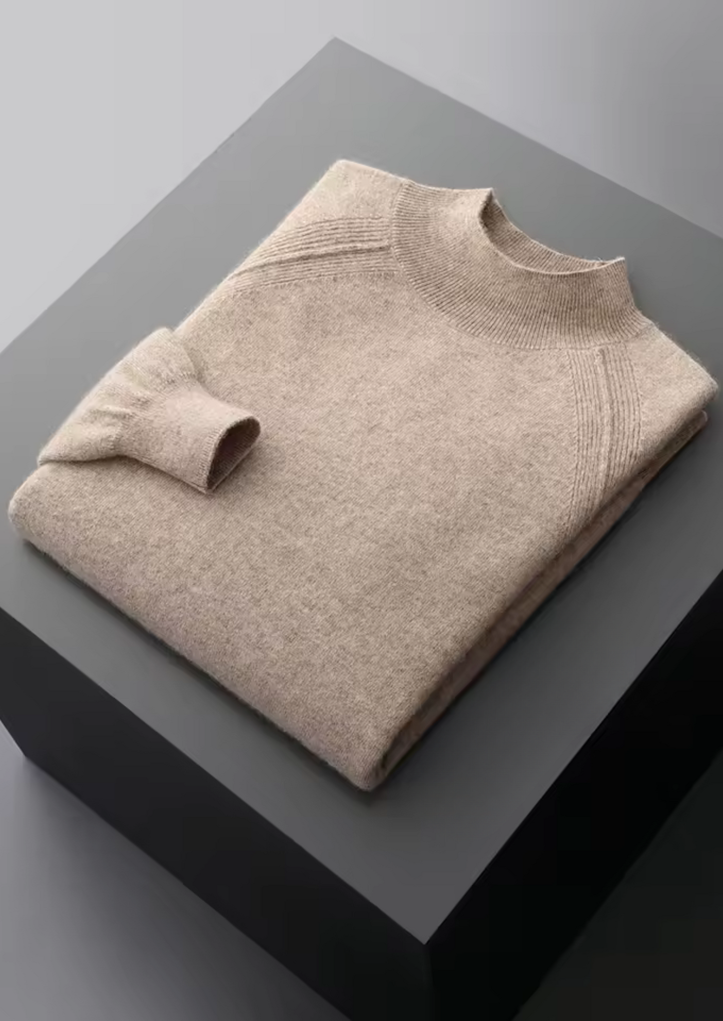 Pure Extra-Fine Merino Wool Raglan Mockneck | Castielli
