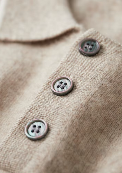Premium Cashmere Two Tone Button Polo | Castielli