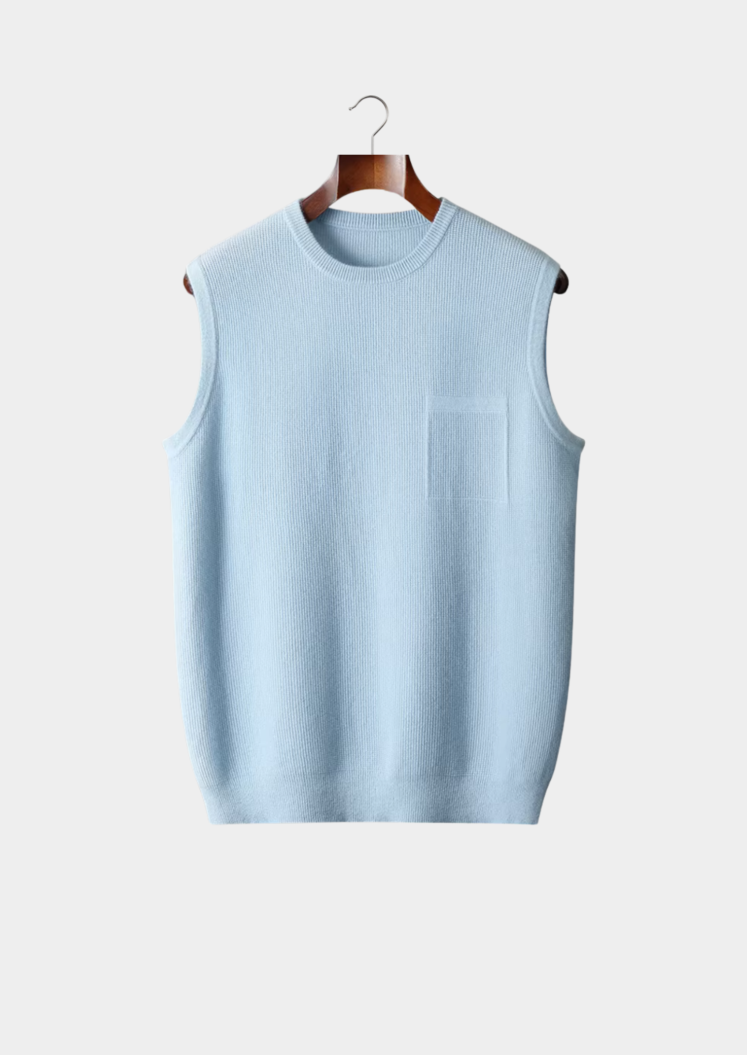 Pure Extra-Fine Merino Wool Crewneck Vest | Castielli