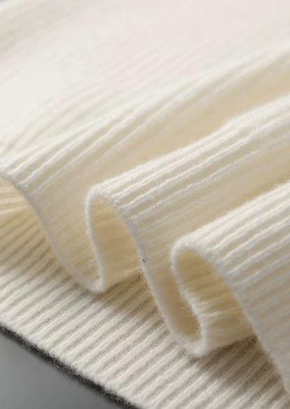 Premium Cashmere Ribbed V-Neck Sweater | Castielli