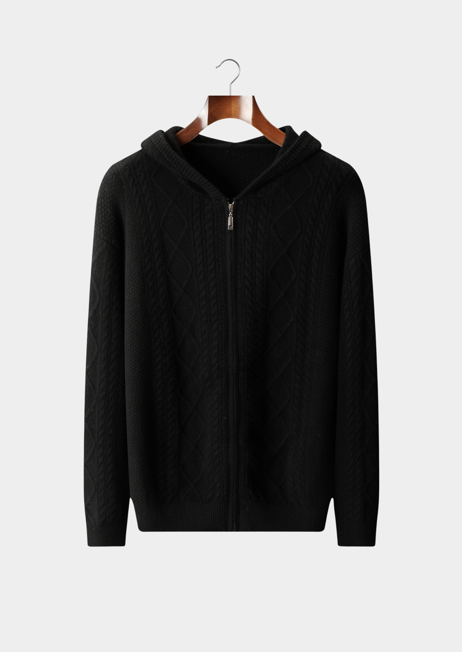 Pure Extra-Fine Merino Wool Wintertime Zipper Hoodie | Castielli