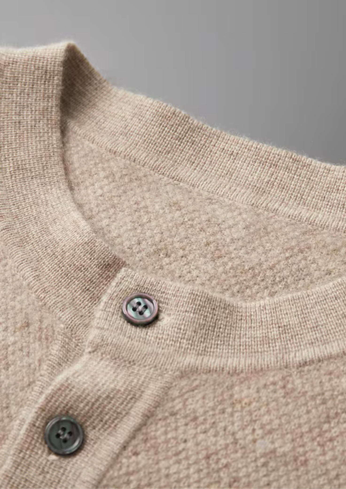 Premium Cashmere Classic Henley Sweater | Castielli
