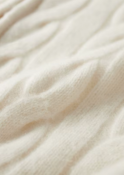 Pure Extra-Fine Merino Wool Dual-Zip Cable Cardigan | Castielli