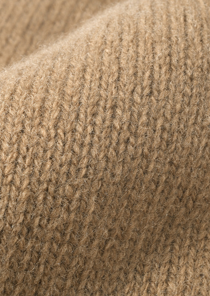 Caramel Merino Wool Wintertime Beanie | Castielli