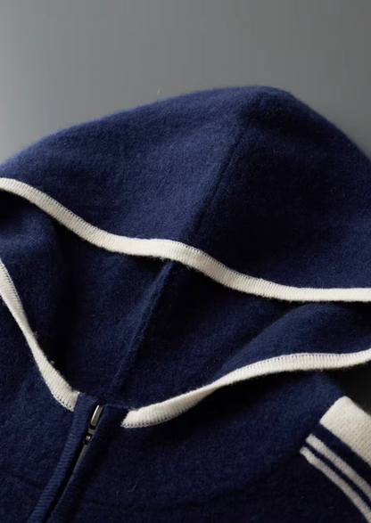 Pure Extra-Fine Merino Wool Navy Blue Damien Set | Castielli