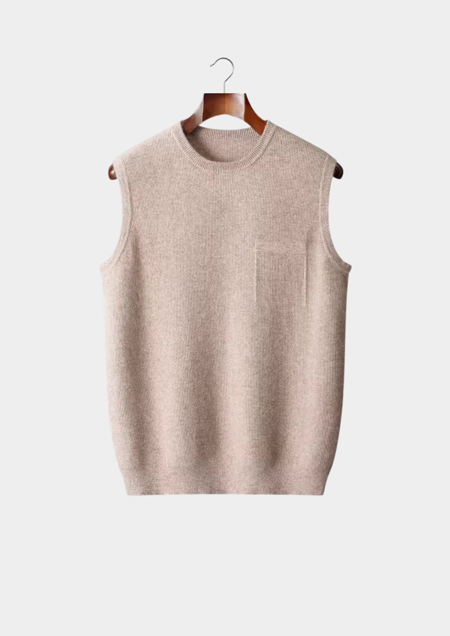 Pure Extra-Fine Merino Wool Crewneck Vest | Castielli