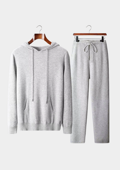 Pure Extra-Fine Merino Wool Light Gray Savro Set | Castielli