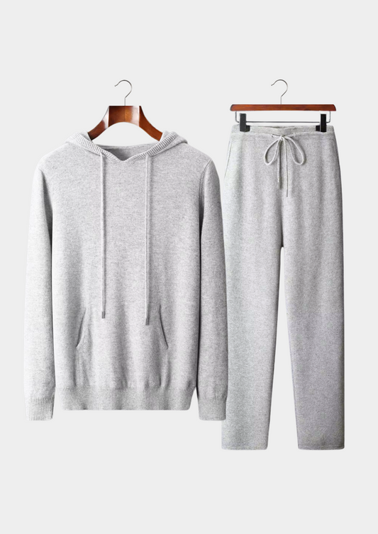 Pure Extra-Fine Merino Wool Light Gray Savro Set | Castielli