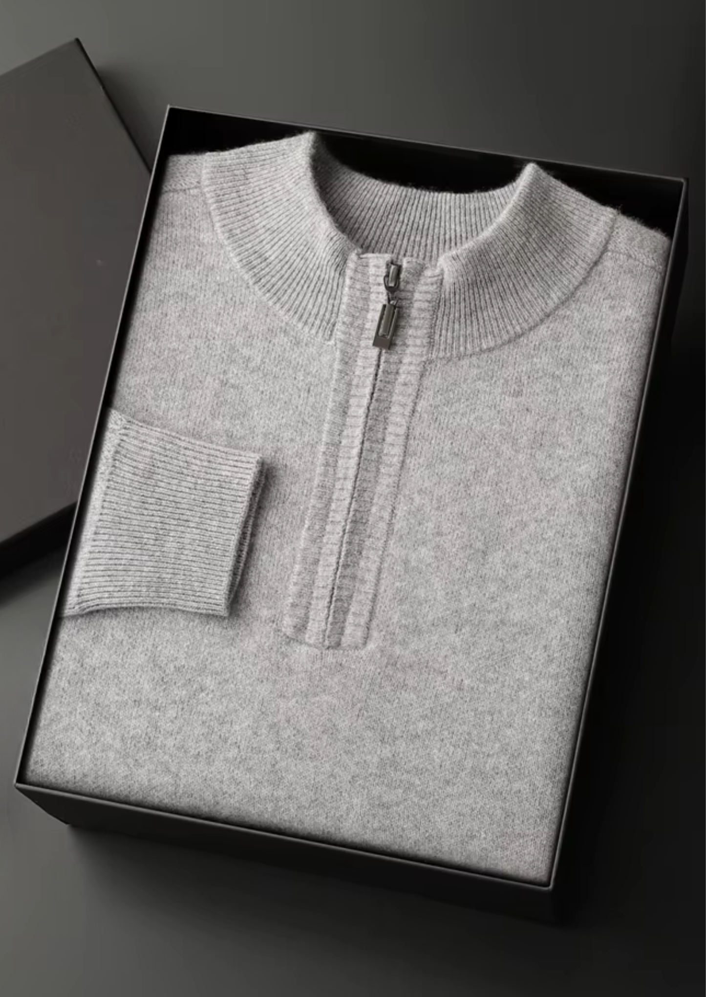 Premium Cashmere Essential Half-Zip Sweater | Castielli