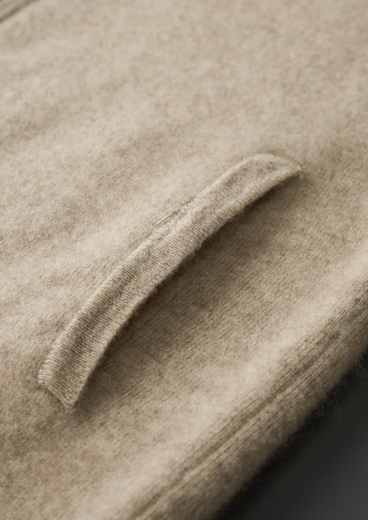 Premium Cashmere Zip Polo Cardigan | Castielli