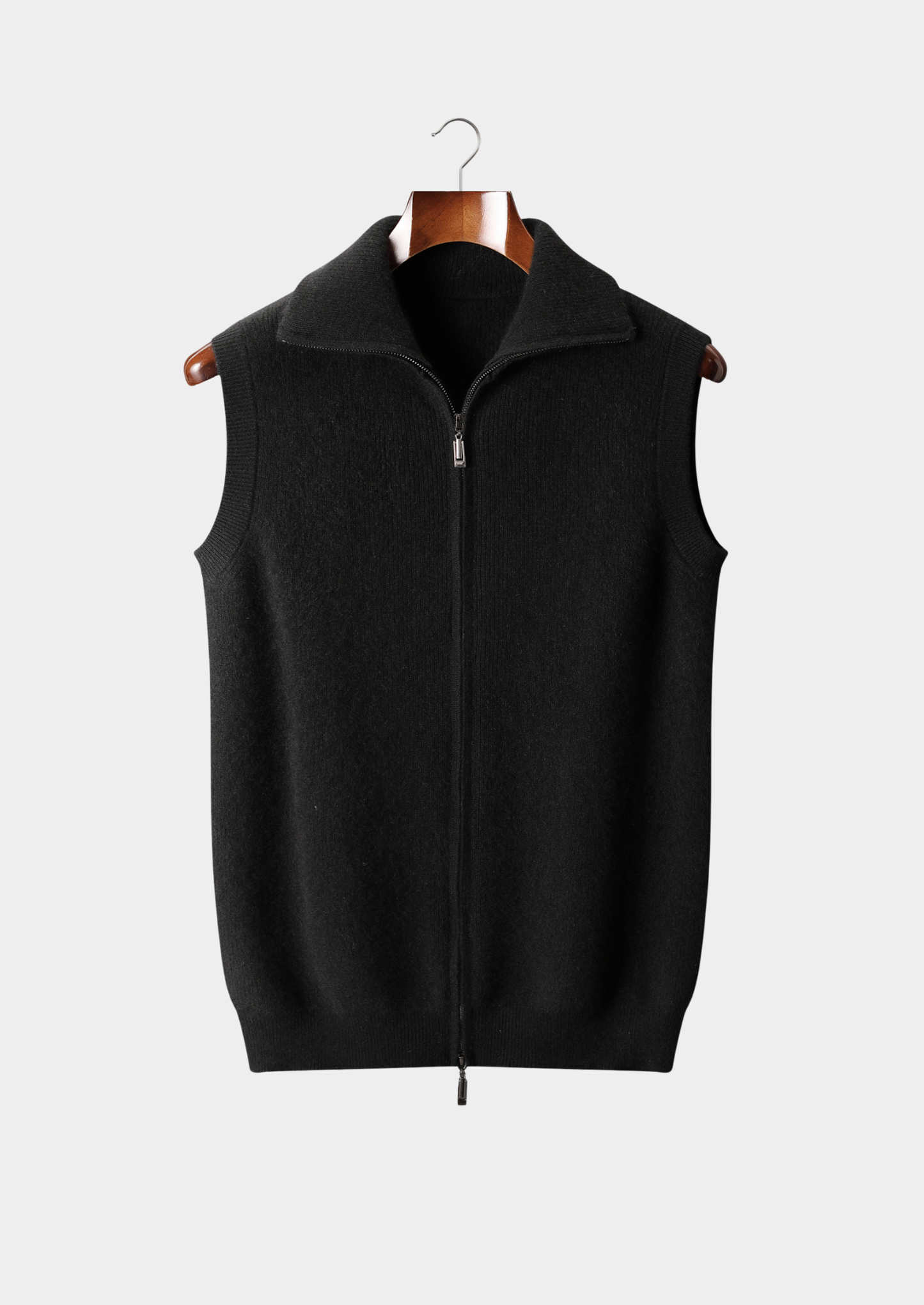 Pure Cashmere Black Body Warmer Vest | Castielli