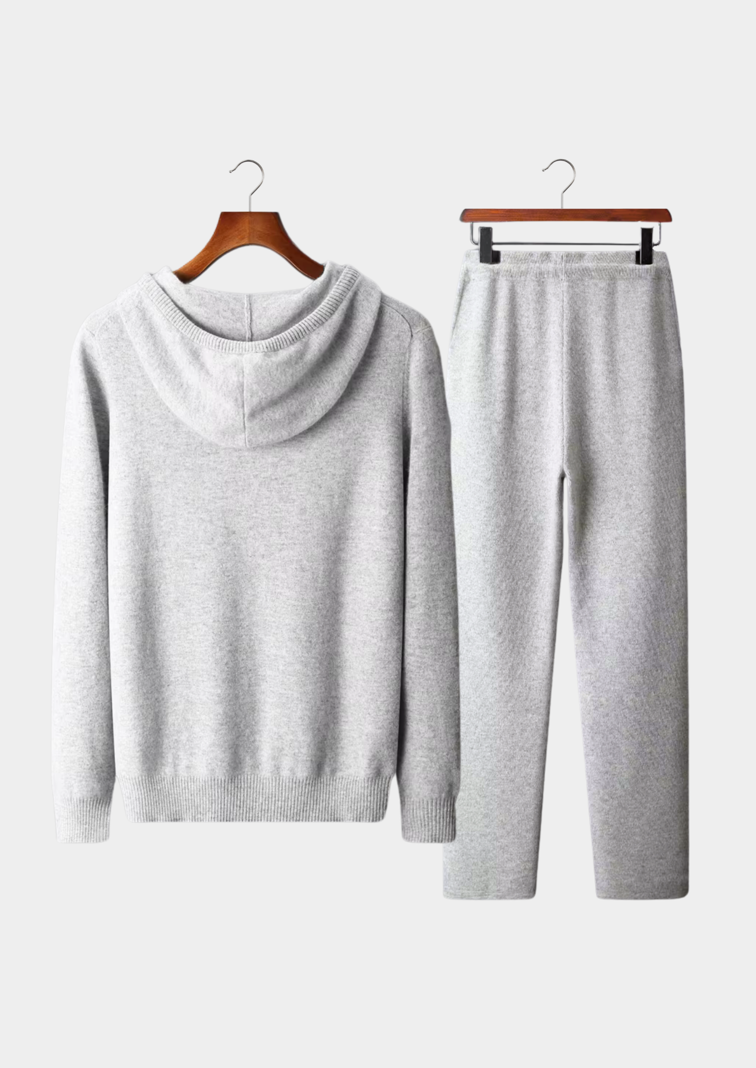 Pure Extra-Fine Merino Wool Light Gray Savro Set | Castielli
