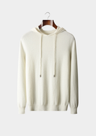 Pure Extra-Fine Merino Wool Ivory Leisure Hoodie
