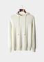 Pure Extra-Fine Merino Wool Ivory Leisure Hoodie