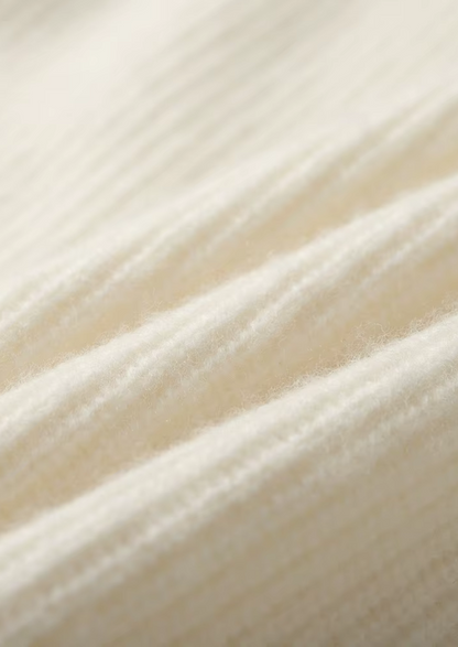 Premium Cashmere Ribbed V-Neck Sweater | Castielli