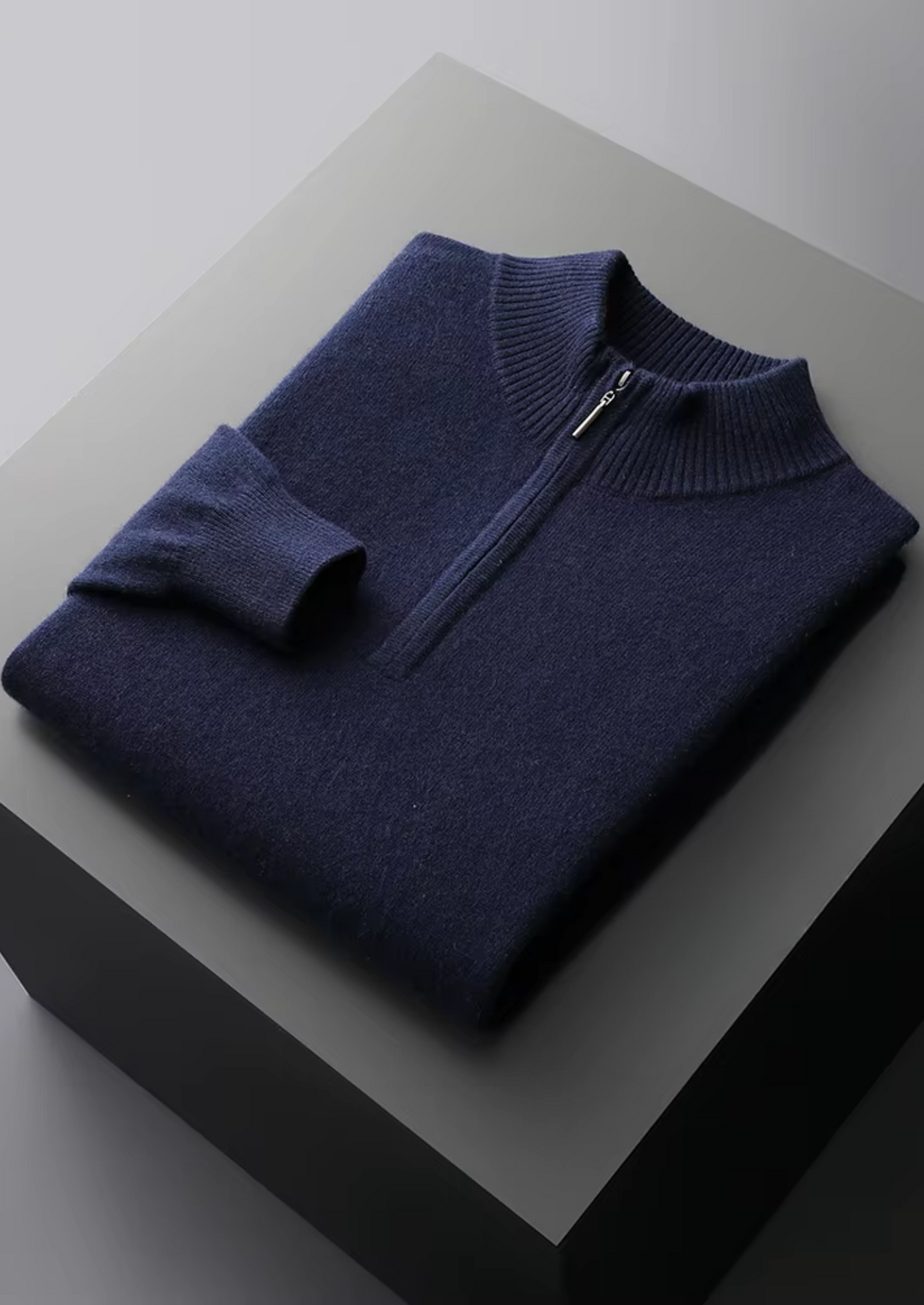 Pure Extra-Fine Merino Wool Half Zip Sweater | Castielli