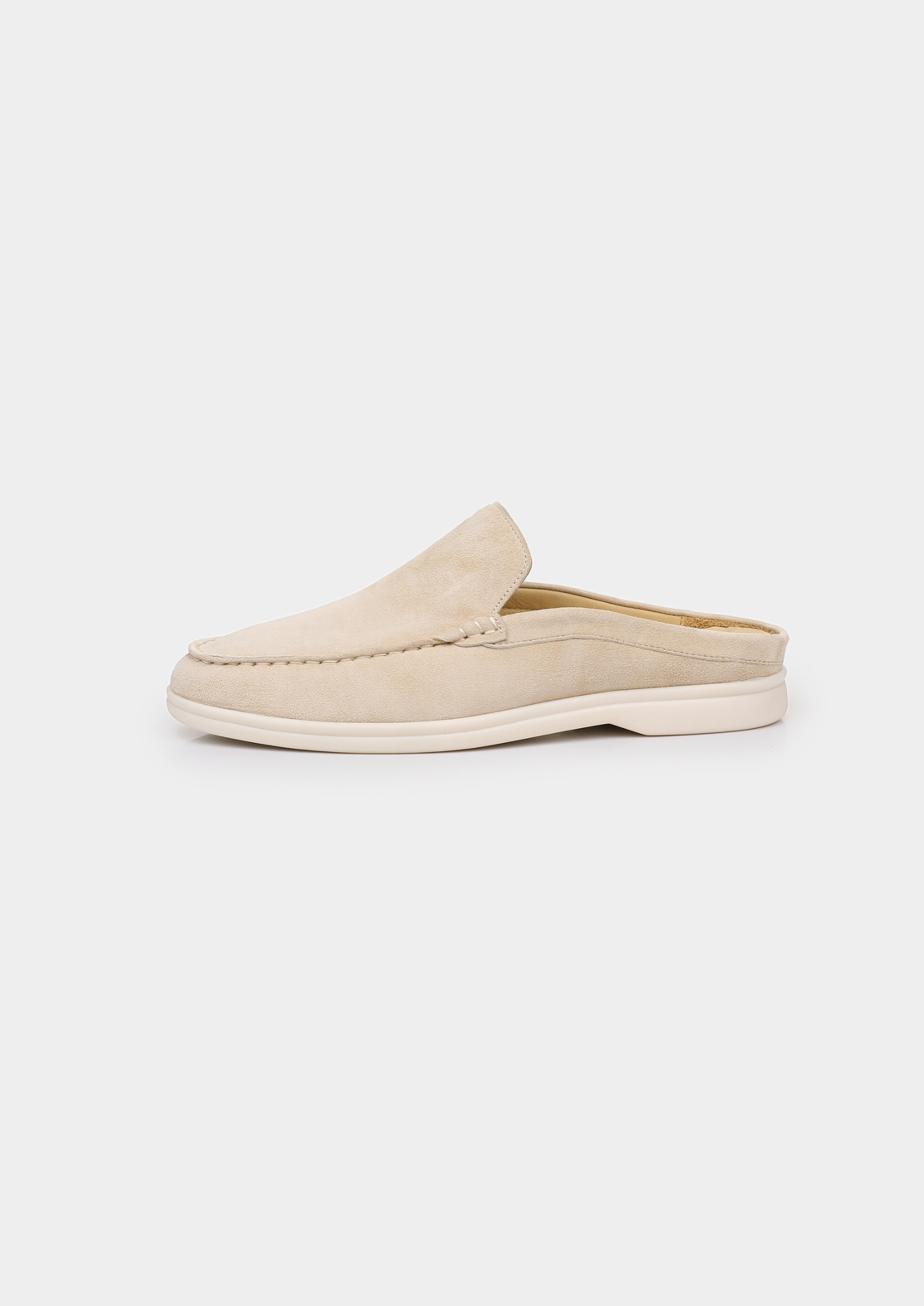 Ivory Marina Suede Slipper | Castielli