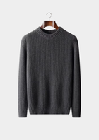 Pure Cashmere Dark Gray Heavyweight Crewneck