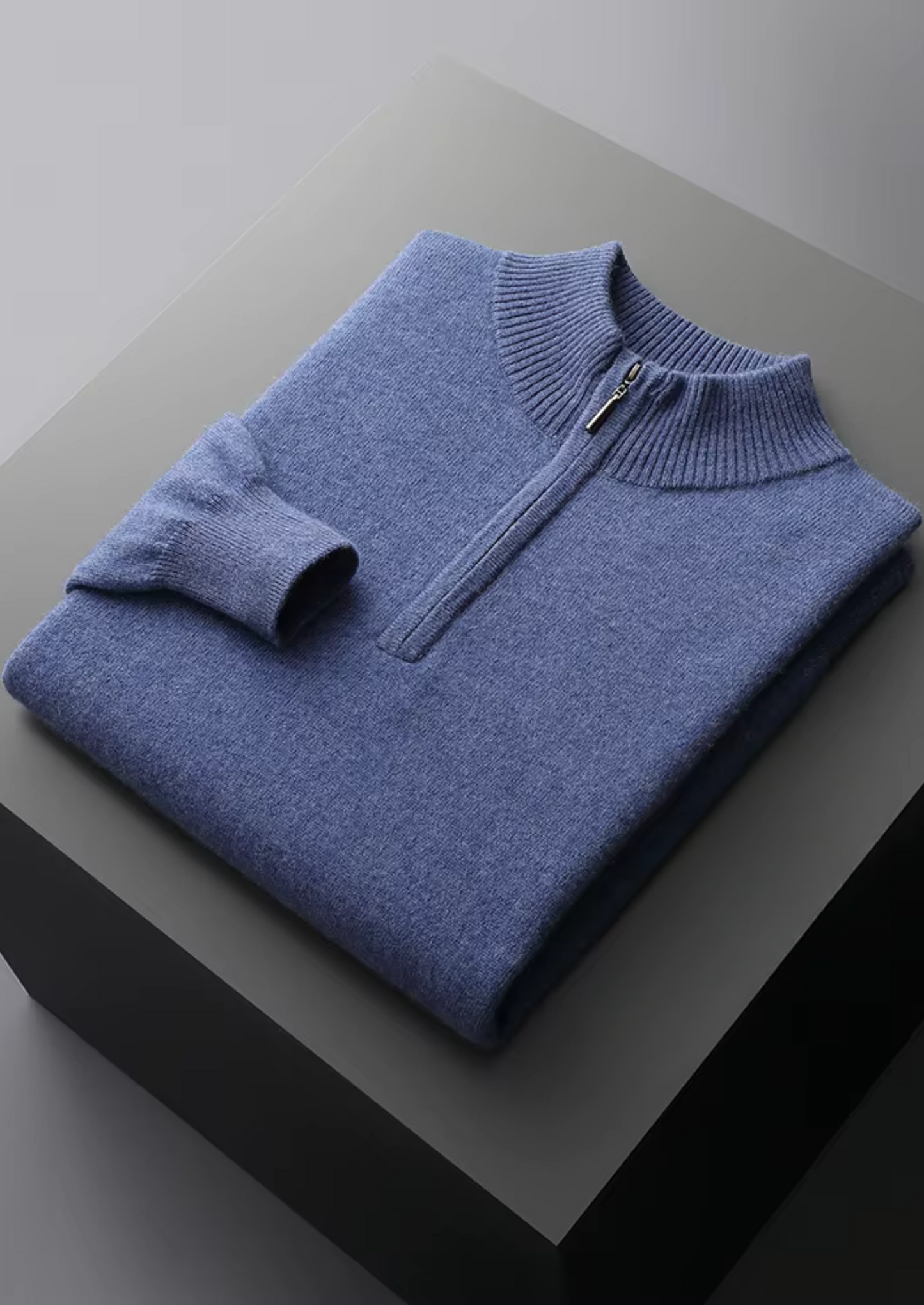 Pure Extra-Fine Merino Wool Half Zip Sweater | Castielli