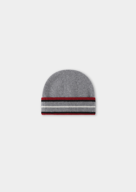 Light Gray Merino Wool Wintertime Beanie | Castielli