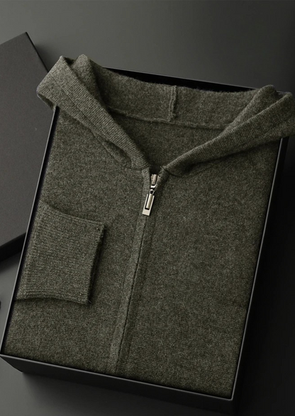 Premium Cashmere Zipper Hoodie