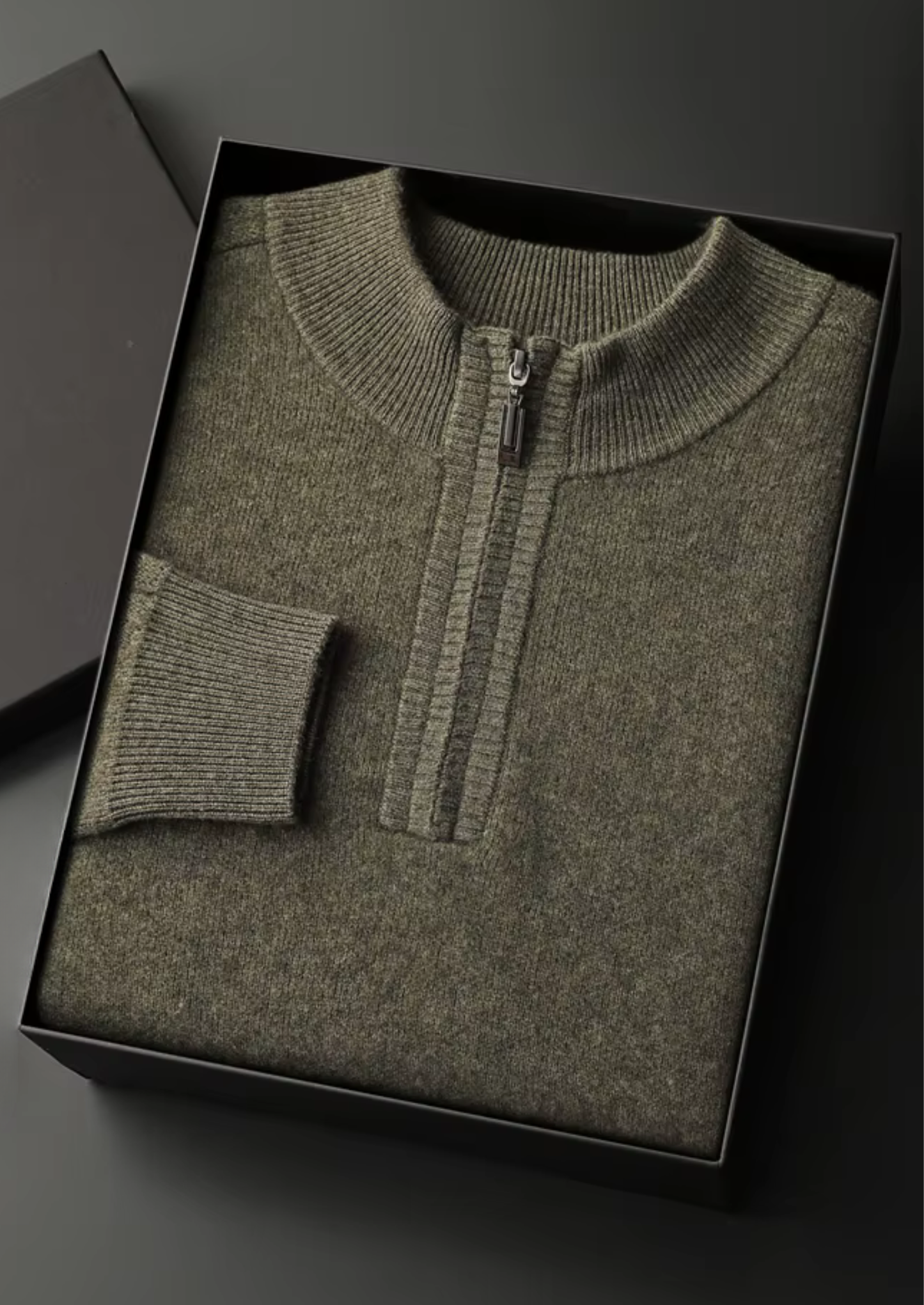 Premium Cashmere Essential Half-Zip Sweater | Castielli