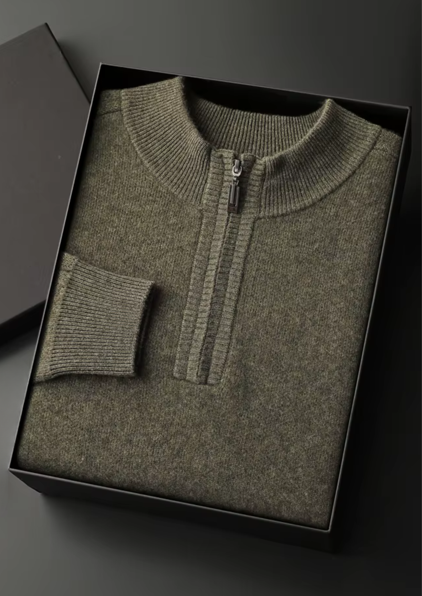 Premium Cashmere Essential Half-Zip Sweater | Castielli