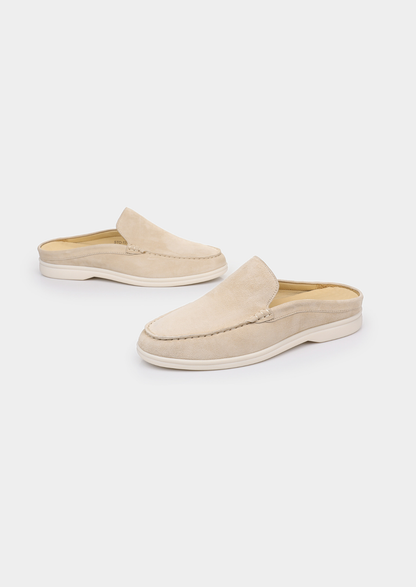 Ivory Marina Suede Slipper | Castielli