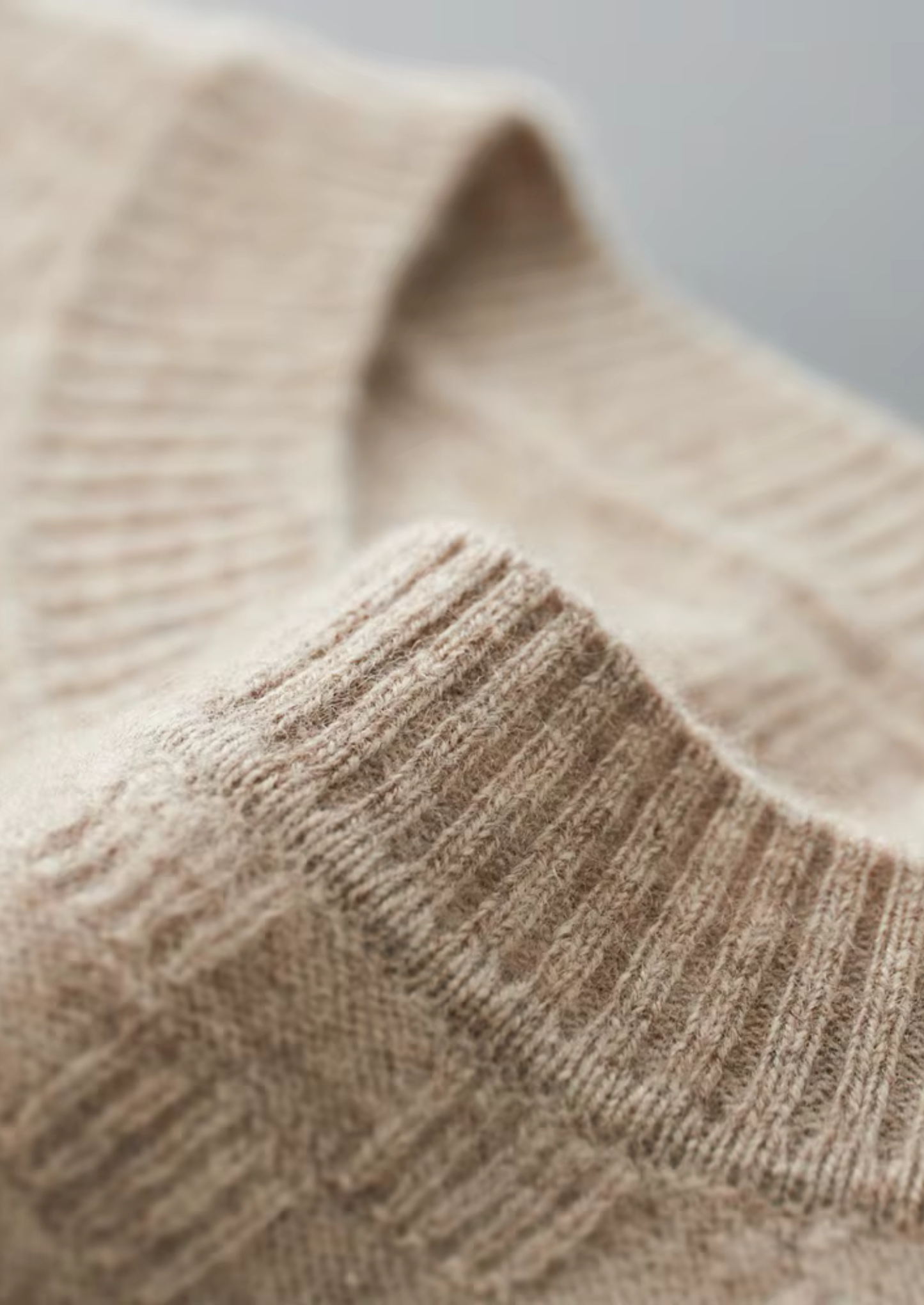 Premium Cashmere Textured Crewneck | Castielli