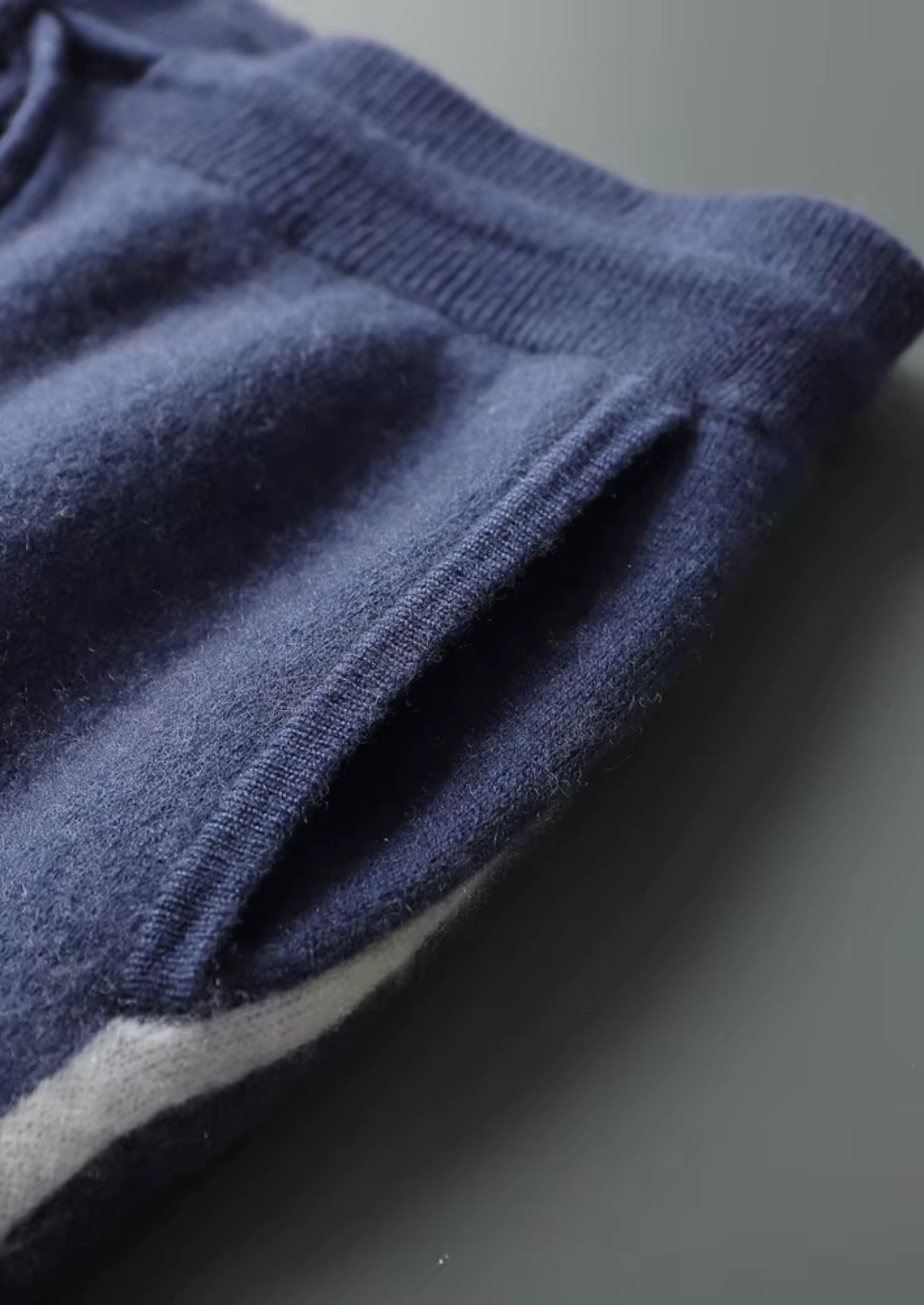 Premium Cashmere Navy Blue Milano Leisure Set | Castielli